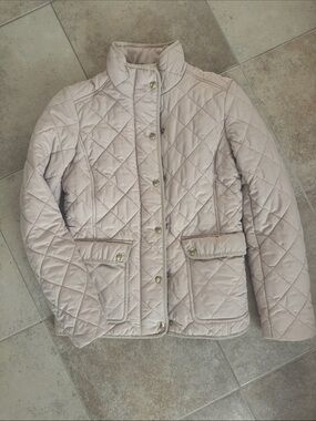 J. Crew Quilted Light Blush Diamond-Stitch Puffer Jacket